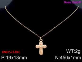 SS Rose Gold-Plating Necklace