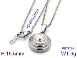 Stainless Steel Stone Necklace