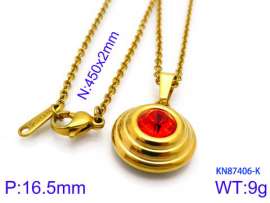 Stainless Steel Stone Necklace
