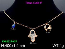 SS Rose Gold-Plating Necklace