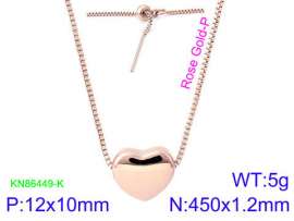 SS Rose Gold-Plating Necklace