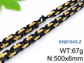 Stainless Steel Black-plating Necklace